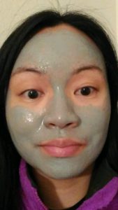 Elizavecca Hell-Pore Clean Up Mask Freshly Applied to My Face